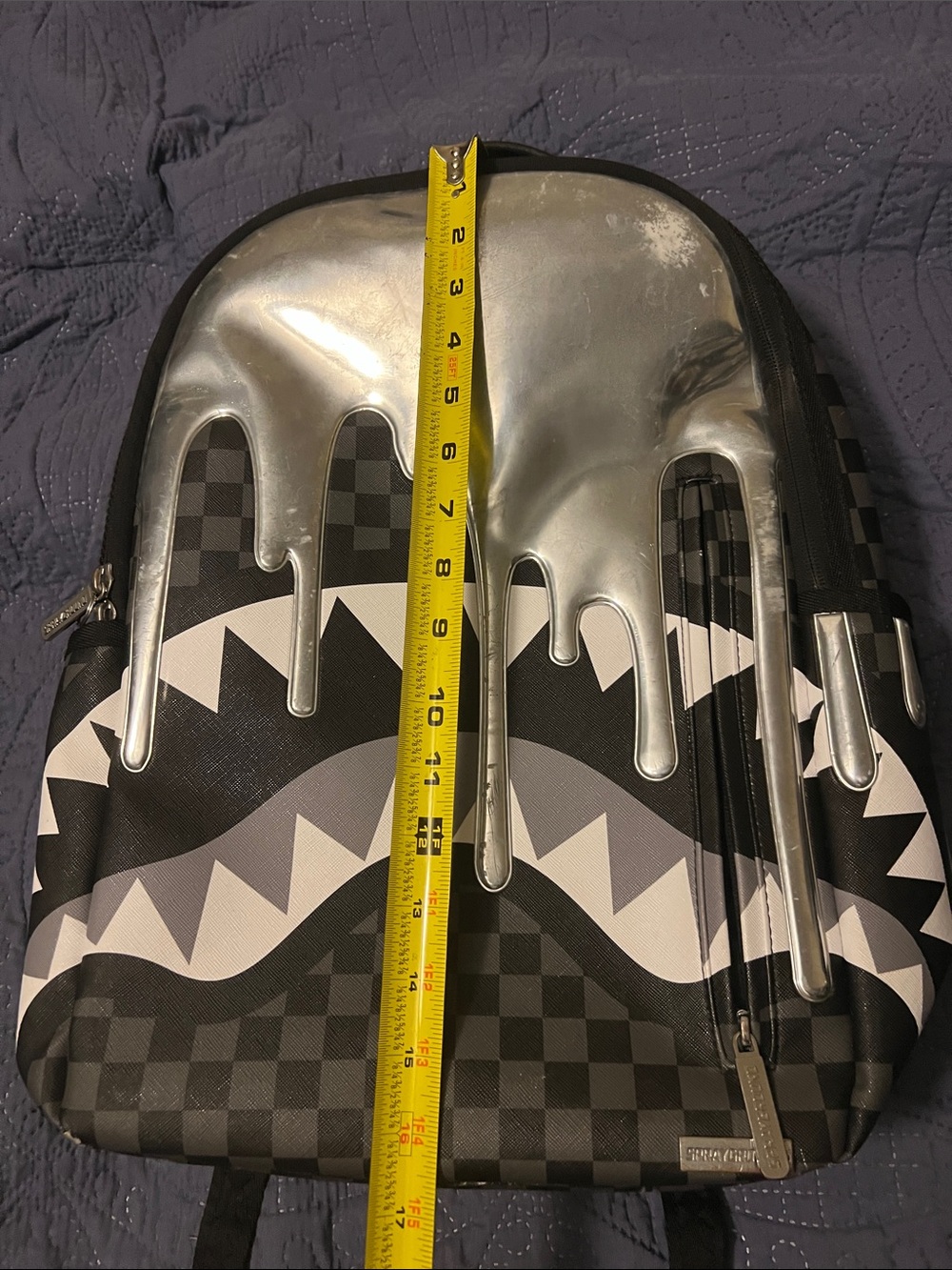 🔥Sprayground platinum drips Designer backpack Rare - Picture 9 of 11